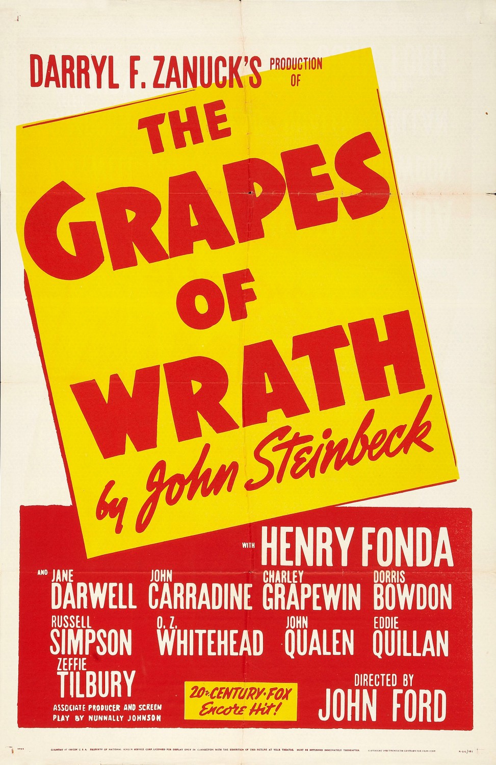The Grapes of Wrath Poster #1