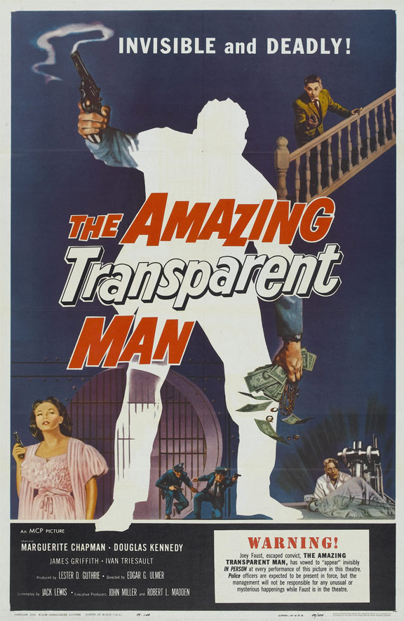 The Amazing Transparent Man Poster #1