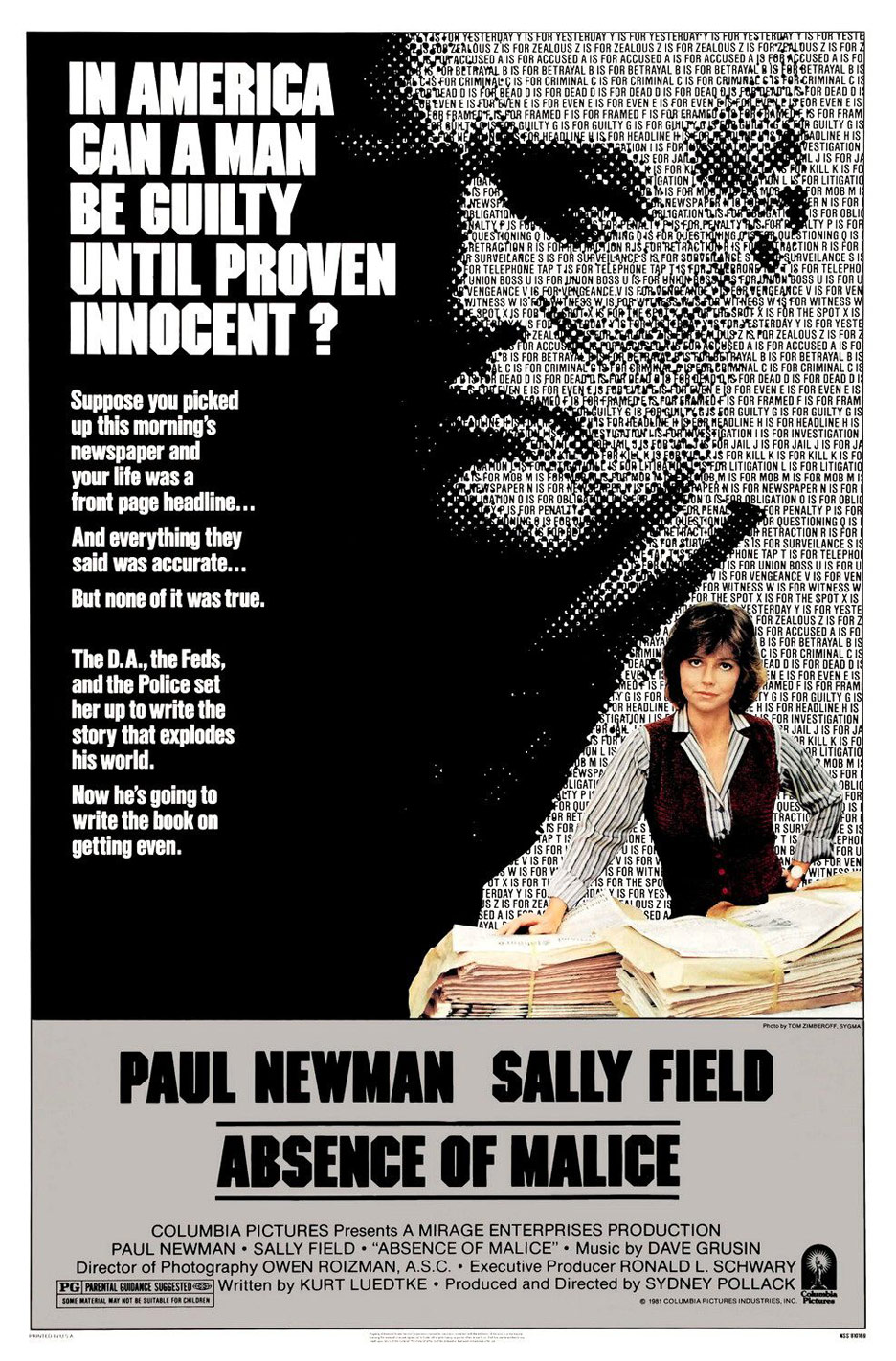 Absence of Malice Poster #1