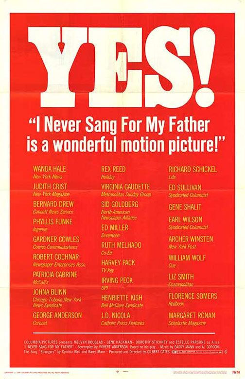 I Never Sang for My Father Poster #1