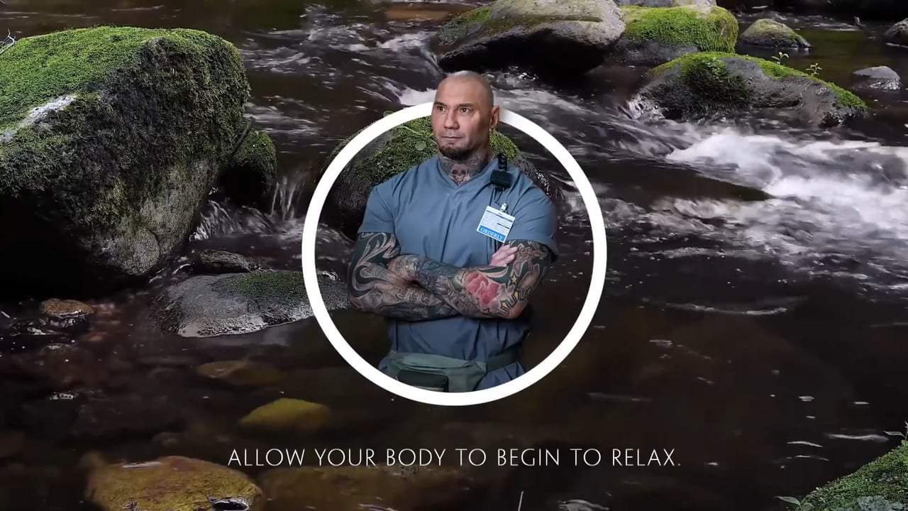 Hotel Artemis Viral - Relaxation with Dave Bautista (2018) Screen Capture #1
