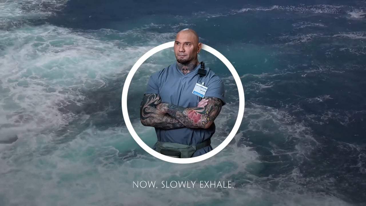 Hotel Artemis Viral - Dave Bautista's Guide to Mindful Meditation (2018) Screen Capture #1