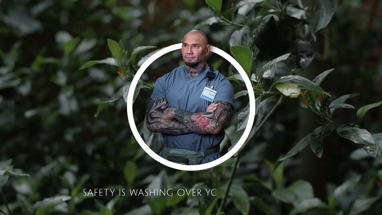 Hotel Artemis Viral - Dave Bautista's Tips for Peaceful Breathing (2018) Screen Capture #2