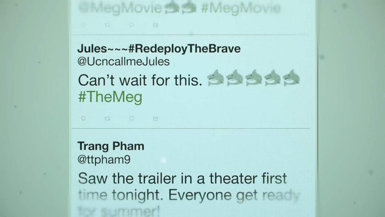 The Meg TV Spot - Trailer Reactions (2018) Screen Capture #1