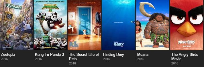 2016 Animated Feature Films