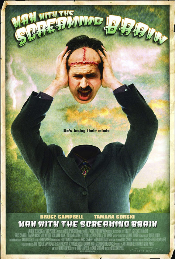Man with the Screaming Brain Poster #1