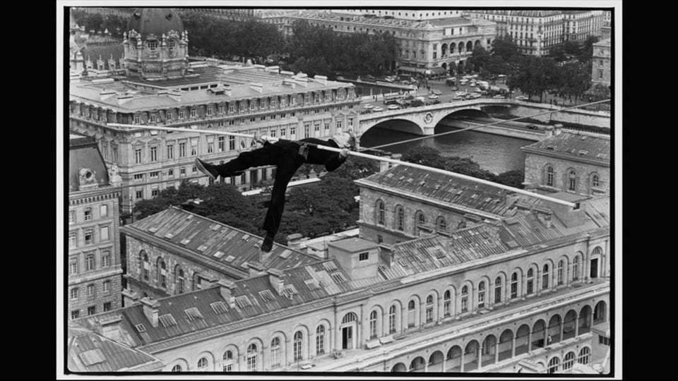 Man on Wire (2008) - Walking Notre Dame